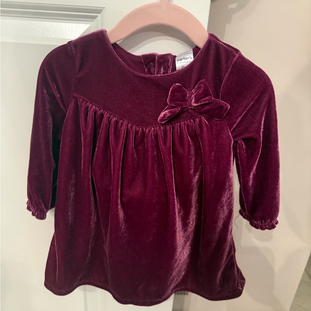 Carter's Velvet Maroon Kids dress